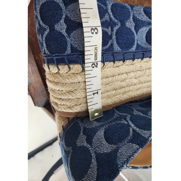New NWOB Carmela Espadrille In Signature Denim Jute Bottom Shoes Size 9 - Picture 10 of 12